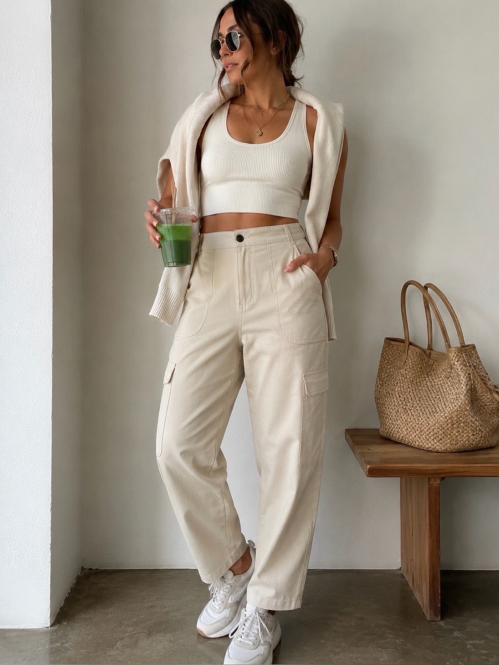 Lululemon Light Utilitech Cargo Pocket High-Rise Pant Natural Ivory size 28